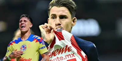 Cristian Calderón con el jersey de Chivas y América / FOTO DEBATE