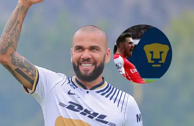 Dani Alves y Aaron Ramsey/Foto TUDN.