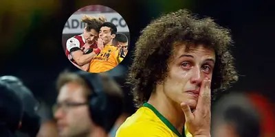 David Luiz junto a Raúl Jiménez / FOTO RÉCORD