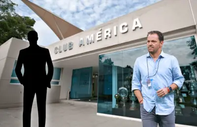 Despachos del América, Santiago Baños y silueta de hombre en traje/ Foto Sports Illustrated.