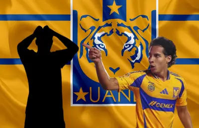 Diego Lainez y silueta de futbolista/Foto BesthqWallpapers.