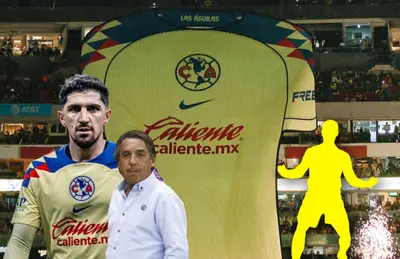 Diego Valdés, Emilio Azcárraga y silueta de futbolista/ Foto América.