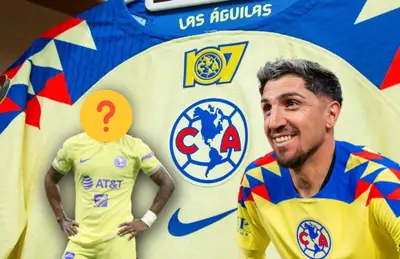 Diego Valdés riendo y futbolista del América con el rostro tapado/ Foto Juanfutbol.