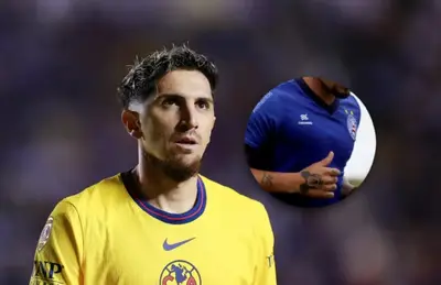 Diego Valdés y jugador de fútbol/Foto Águilas Monumental.