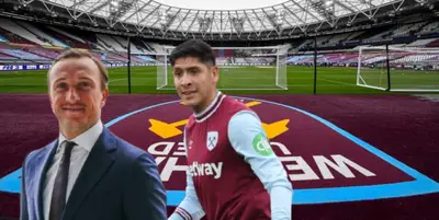 Directivo del West Ham junto a Edson Álvarez / FOTO GETTY IMAGES