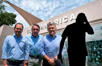 Directivos del América y silueta de futbolista/Foto Fútbol Total.