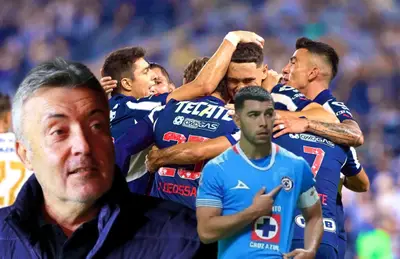 Domenec Torrent, futbolistas de Monterrey y Erik Lira/Foto Soy Rayado.