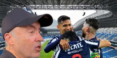 Domènec Torrent junto a futbolistas de Rayados / FOTO QUADRATÍN MÉXICO