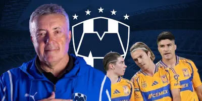 Domènec Torrent junto a jugadores de Tigres / FOTO RAYADOS