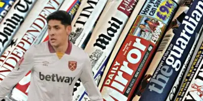 Edson Álvarez junto a diarios ingleses / FOTO X