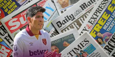 Edson Álvarez junto a diarios ingleses / FOTO X