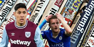 Edson Álvarez junto a Jamie Vardy