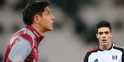 Edson en calentamiento. Foto: West Ham