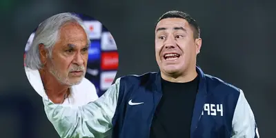 Efraín Juárez junto a Miguel Mejía Baron / FOTO RÉCORD