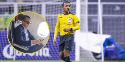 El árbitro viajó junto con periodistas de Honduras y no la pasó bien.