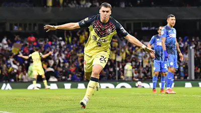 El delantero uruguayo Federico Viñas anotó gol en el partido Sub 20 de Las Águilas, ante los Colchoneros.