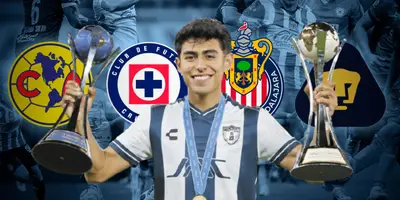 Elías Montiel junto a los Cuatro Grandes de la Liga MX / FOTO EL ECONOMISTA