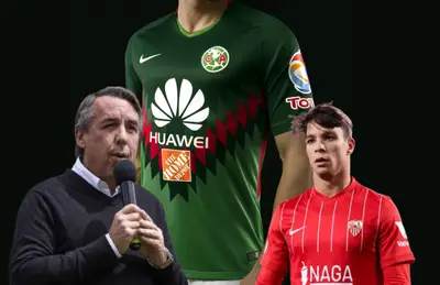 Emilio Azcárraga con micrófono, Oliver Torres y jersey del América/ Foto Full Mar S.A.