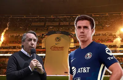 Emilio Azcárraga con micrófono y Sebastián Córdova,/Foto TUDN.