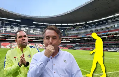 Emilio Azcárraga enojado y André Jardine frotando las manos/ Foto Estadio Azteca.
