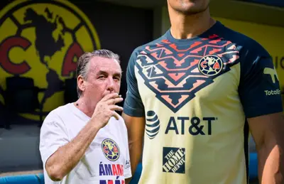 Emilio Azcárraga fumando y jugador del América/Foto Águilas Monumental.