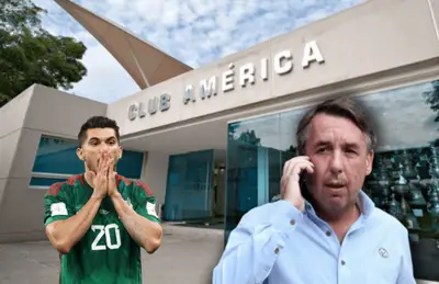 Emilio Azcárraga hablando por teléfono y Henry Martín/ Foto Sports Illustrated.