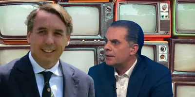 Emilio Azcárraga junto a Christian Martinoli / FOTO MEGA NEWS