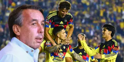 Emilio Azcárraga junto a futbolistas del América / FOTO EL UNIVERSAL