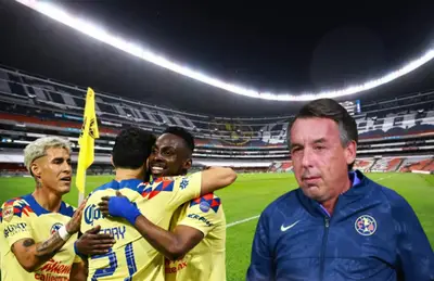 Emilio Azcárraga molesto y jugadores del América abrazados/ Foto Marca.