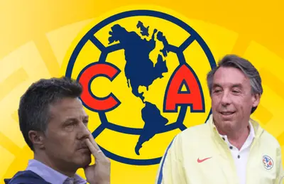 Emilio Azcárraga riendo y José Antonio Noriega preocupado/Foto Club América.