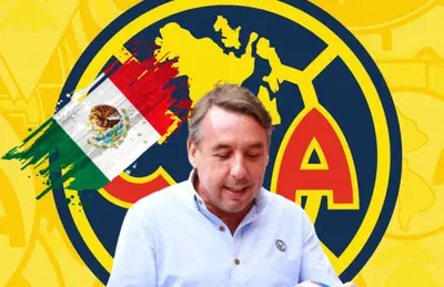 Emilio Azcárraga y bandera de México pintada/Foto Club América.