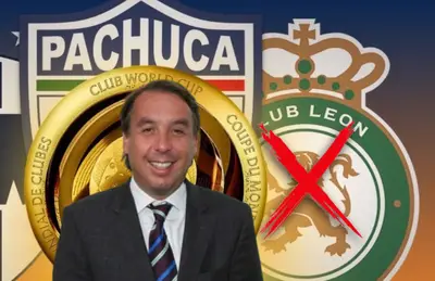 Emilio Azcárraga y escudo del León tachado/ Foto Mediotiempo.