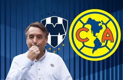 Emilio Azcárraga y escudos de Monterrey y las Águilas/Foto Americanografico.