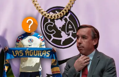 Emilio Azcárraga y jugador con el rostro tapado/Foto Récord.