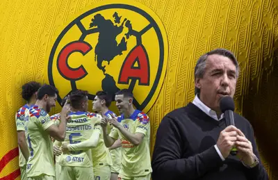 Emilio Azcárraga y jugadores celebrando/ Foto Club América.