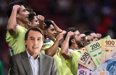 Emilio Azcárraga y jugadores del América celebrando/Foto Mundo Deportivo.