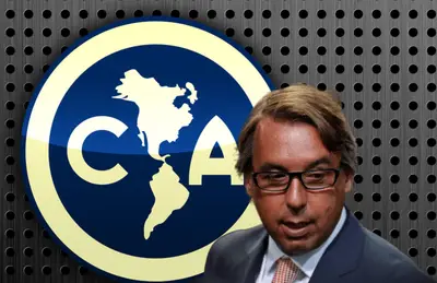 Emilio Azcárraga y logo del América/Foto Americanografico.