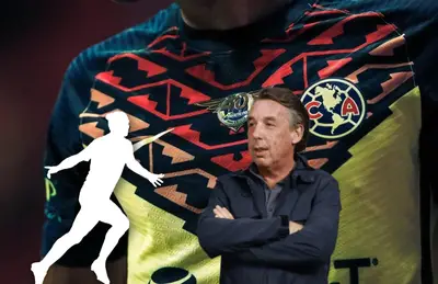 Emilio Azcárraga y silueta de futbolista/ Foto Tretanor.