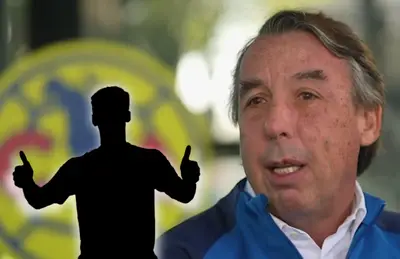 Emilio Azcárraga y silueta de futbolista haciendo 'ok'/ Foto TUDN.