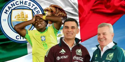 Endrick junto a Rafa Márquez y Javier Aguirre / FOTO EL IMPARCIAL DE OAXACA