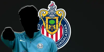 Entrenador incógnito del América junto al escudo de Chivas / FOTO ESTO