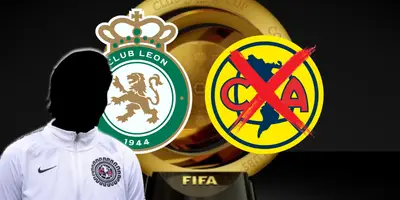 Entrenador incógnito del América junto al escudo del León / FOTO MILENIO