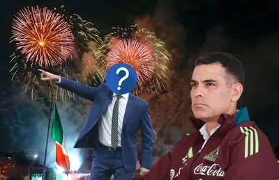 Entrenador oculto y Rafael Márquez serio/Foto 'X'.