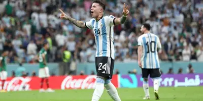 Enzo Fernández apareció para marcar el gol que pone al frente a la Argentina en Bolivia.