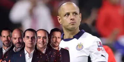 Equipo de TV Azteca junto a Javier Hernández / FOTO YOUTUBE