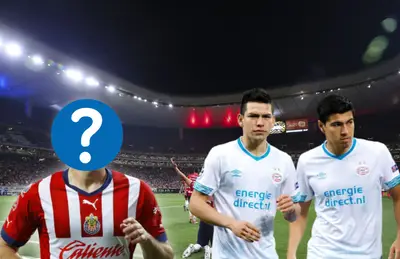 Erick Gutiérrez e Hirving Lozano, a su lado futbolista de Chivas/ Foto Chivas.