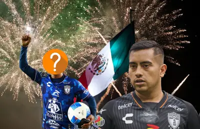 Erick Sánchez, jugador con la cara tapada y fuegos artificiales/ Foto The Happening.