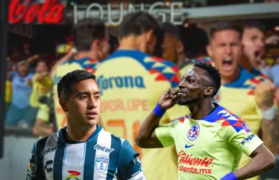 Erick Sánchez y Julián Quiñones celebrando/ Foto Mexsport.