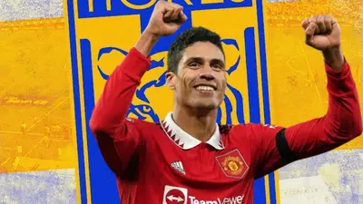 Escudo de Tigres con Raphael Varane/ Foto: Tigres Oficial