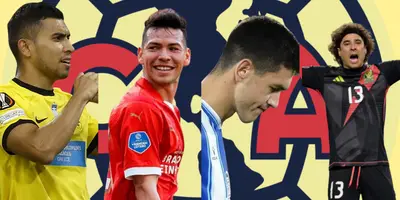 Escudo del América de fondo tomado de Wikipedia.